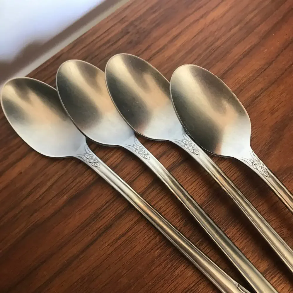 Oneida Wm. A. Rogers Fenway (Daydream) stainless, set of 4 iced tea spoons